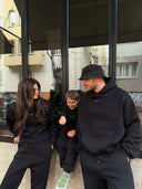 Мъжки ватиран сет Relaxed Fit / Black