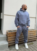Мъжки ватиран сет Relaxed Fit / Misty Grey