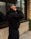 Мъжки ватиран сет Relaxed Fit / Black