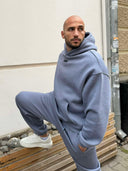 Мъжки ватиран сет Relaxed Fit / Misty Grey
