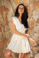 Рокля La La Linen / White