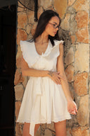 Рокля La La Linen / White