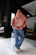 Hoodie NO BAD VIBES / Warm brown
