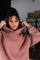 Hoodie NO BAD VIBES / Warm brown