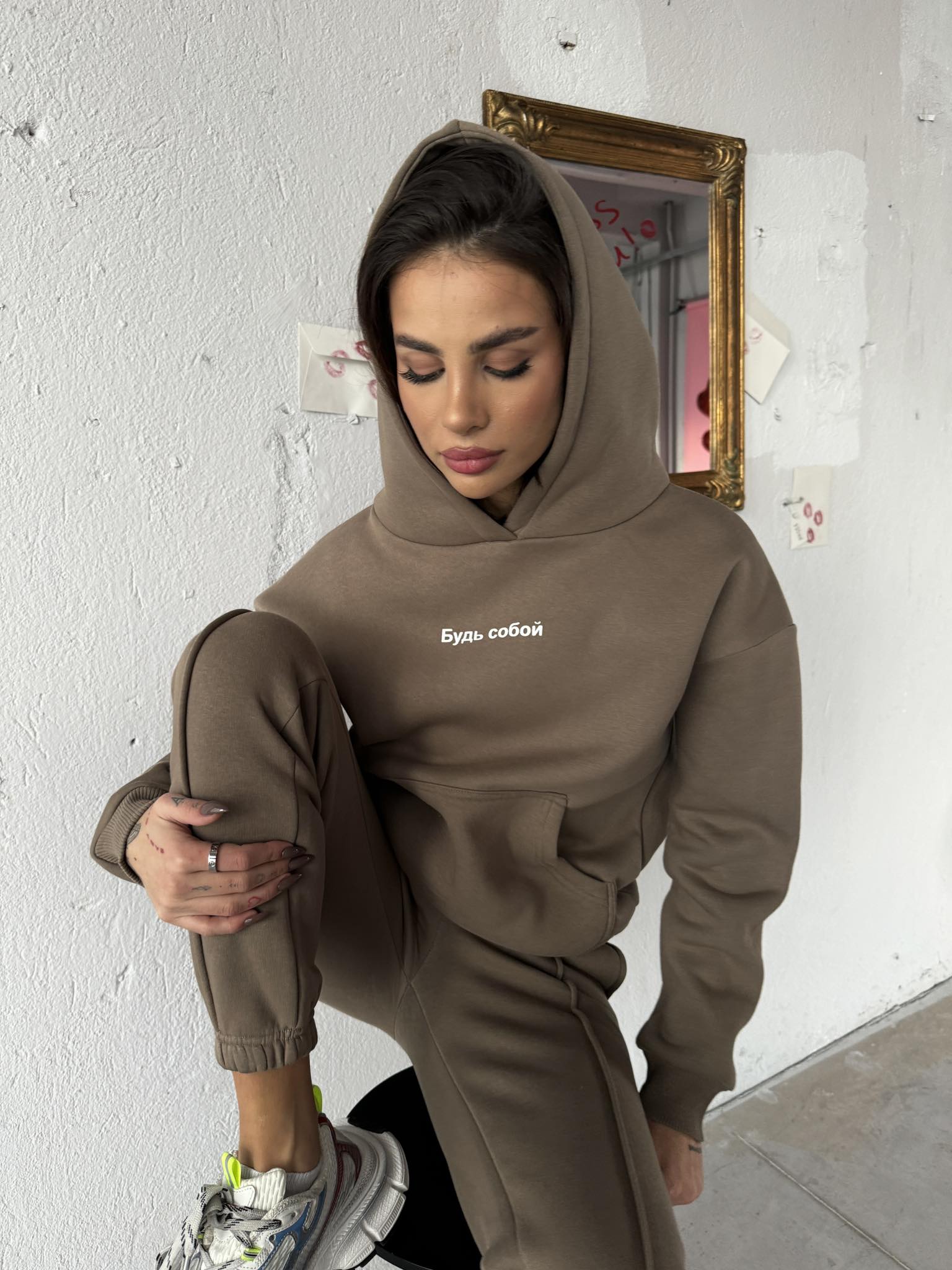 Ватиран сет Будь Собой / Matte Olive Green