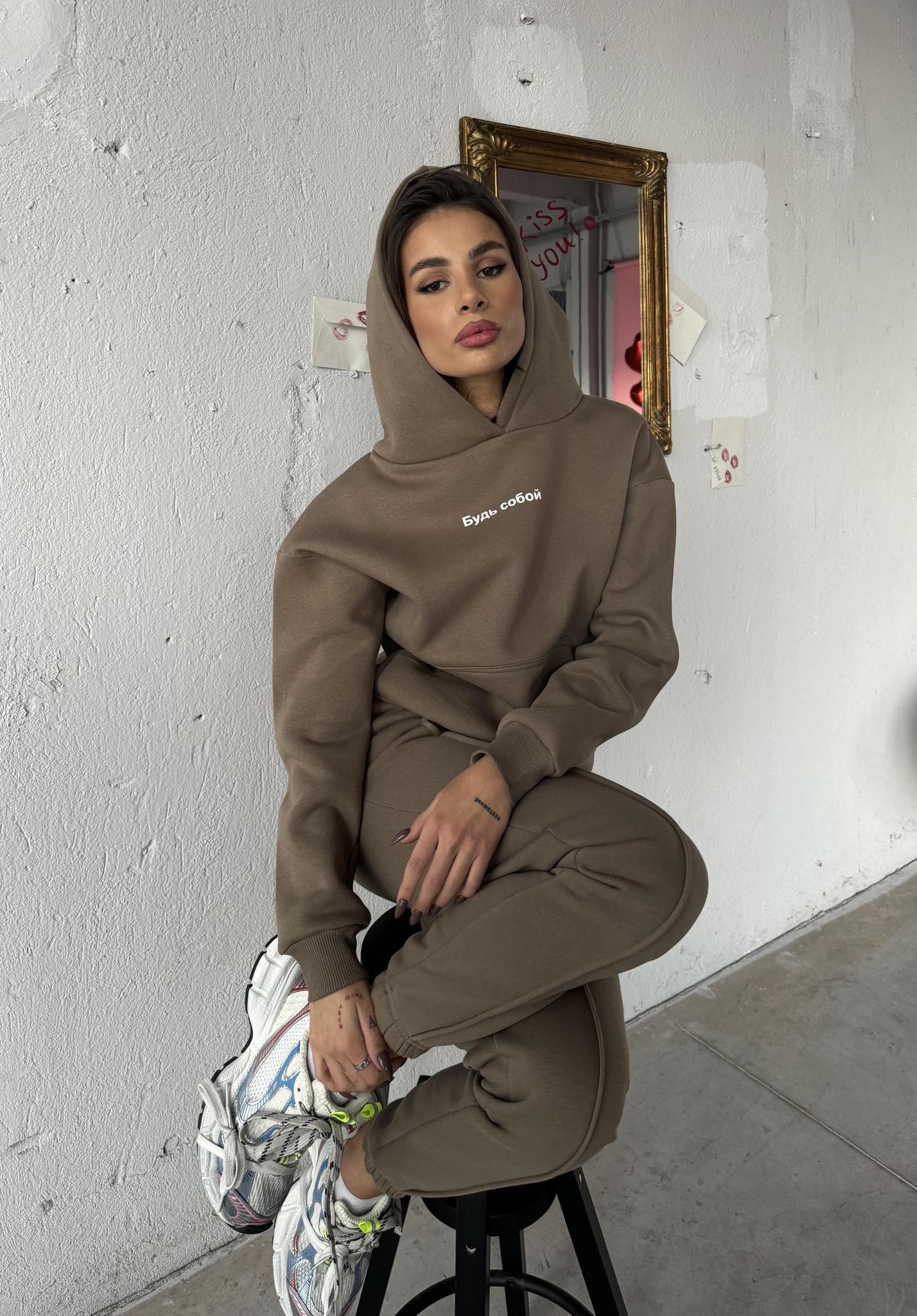 Ватиран сет Будь Собой / Matte Olive Green
