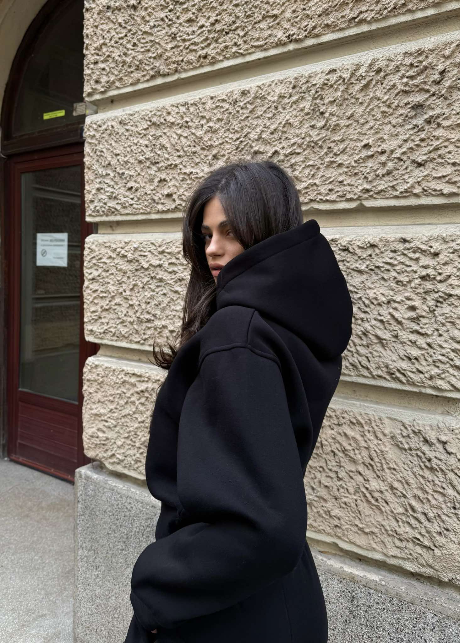 Дамски ватиран сет Relaxed Fit / Black 