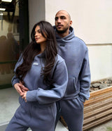 Дамски ватиран сет Relaxed Fit / Misty Grey