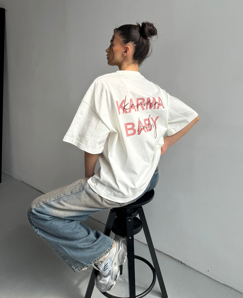 T-shirt KARMA BABY / Timeless white
