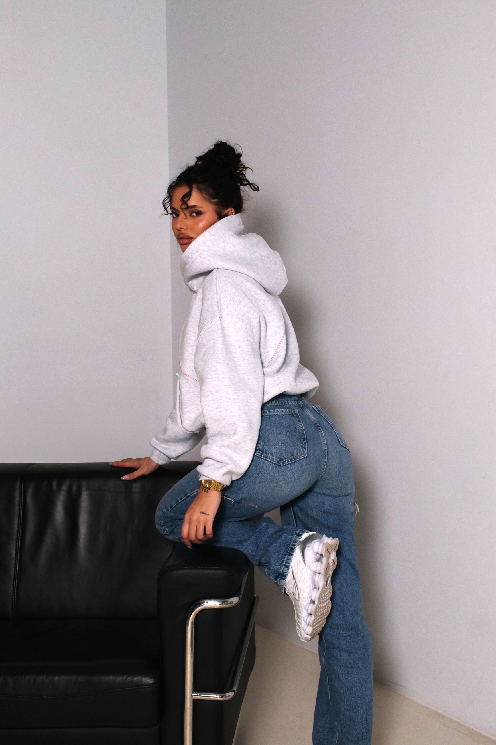 Hoodie GOOD KARMA / Snow melange