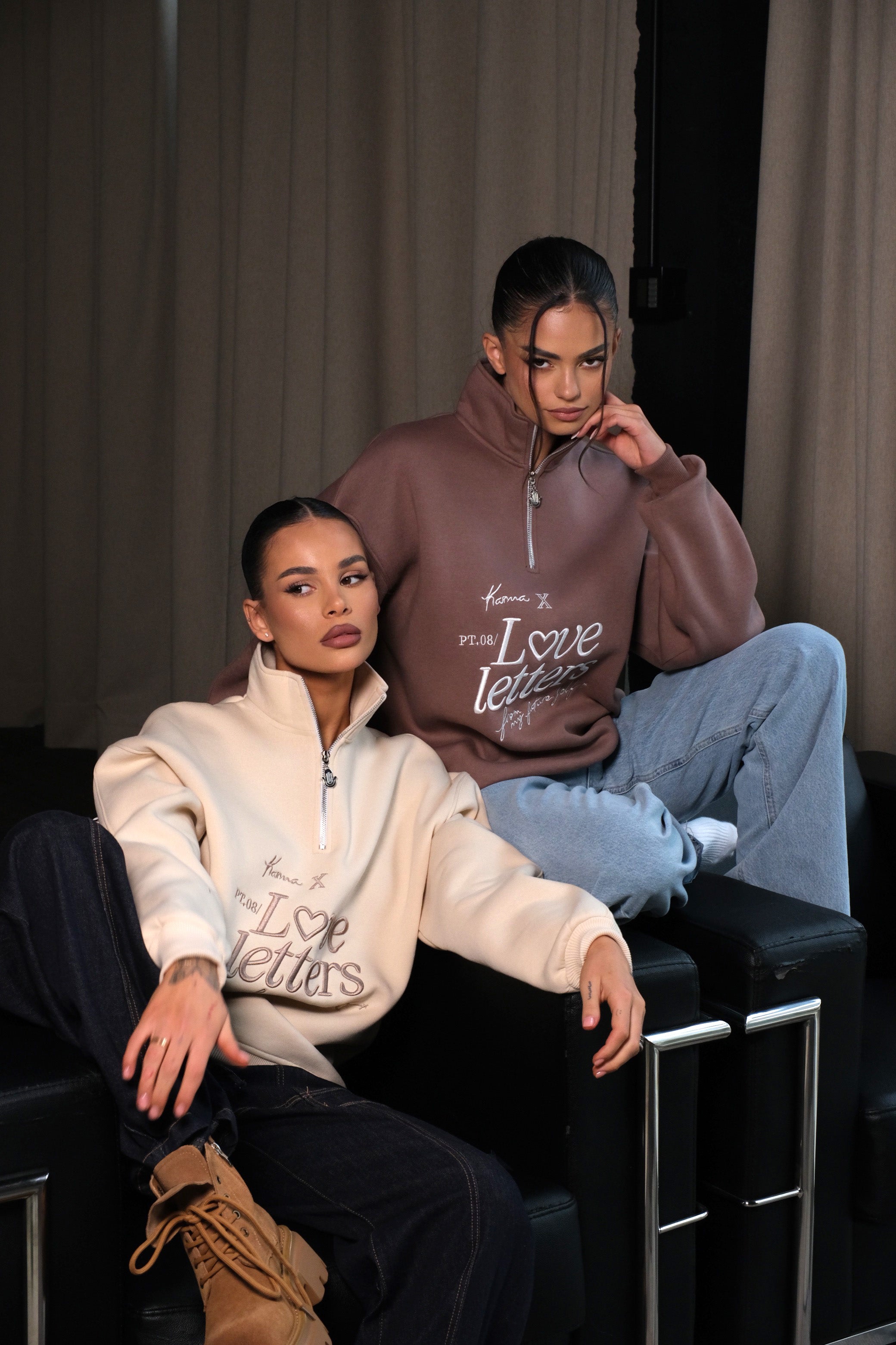 Hoodie LOVE LETTERS / Cocoa