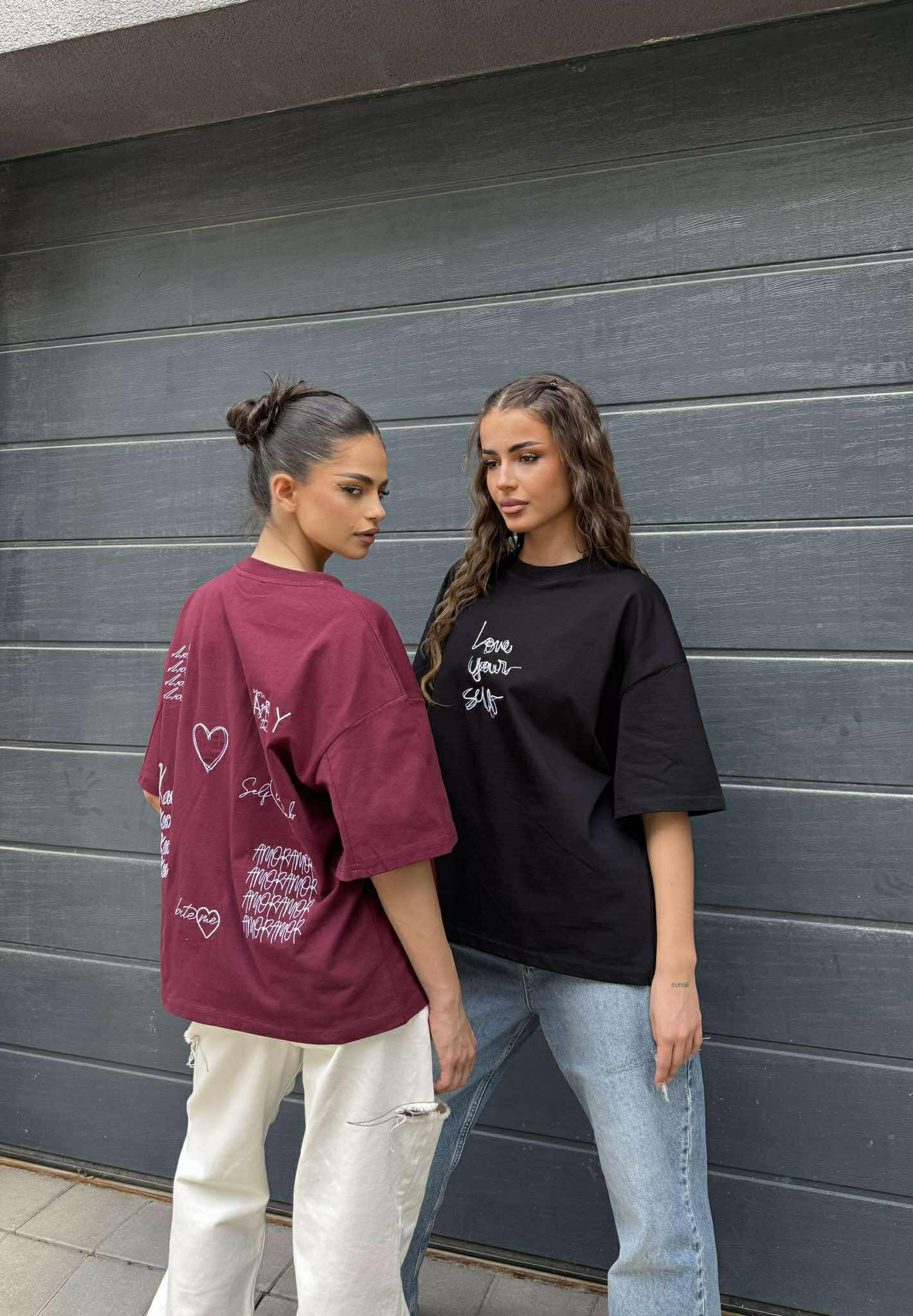T-shirt Love Yourself / BURGUNDY
