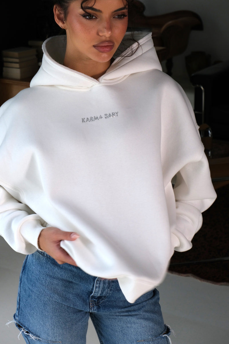 Hoodie NO BAD VIBES / White, white