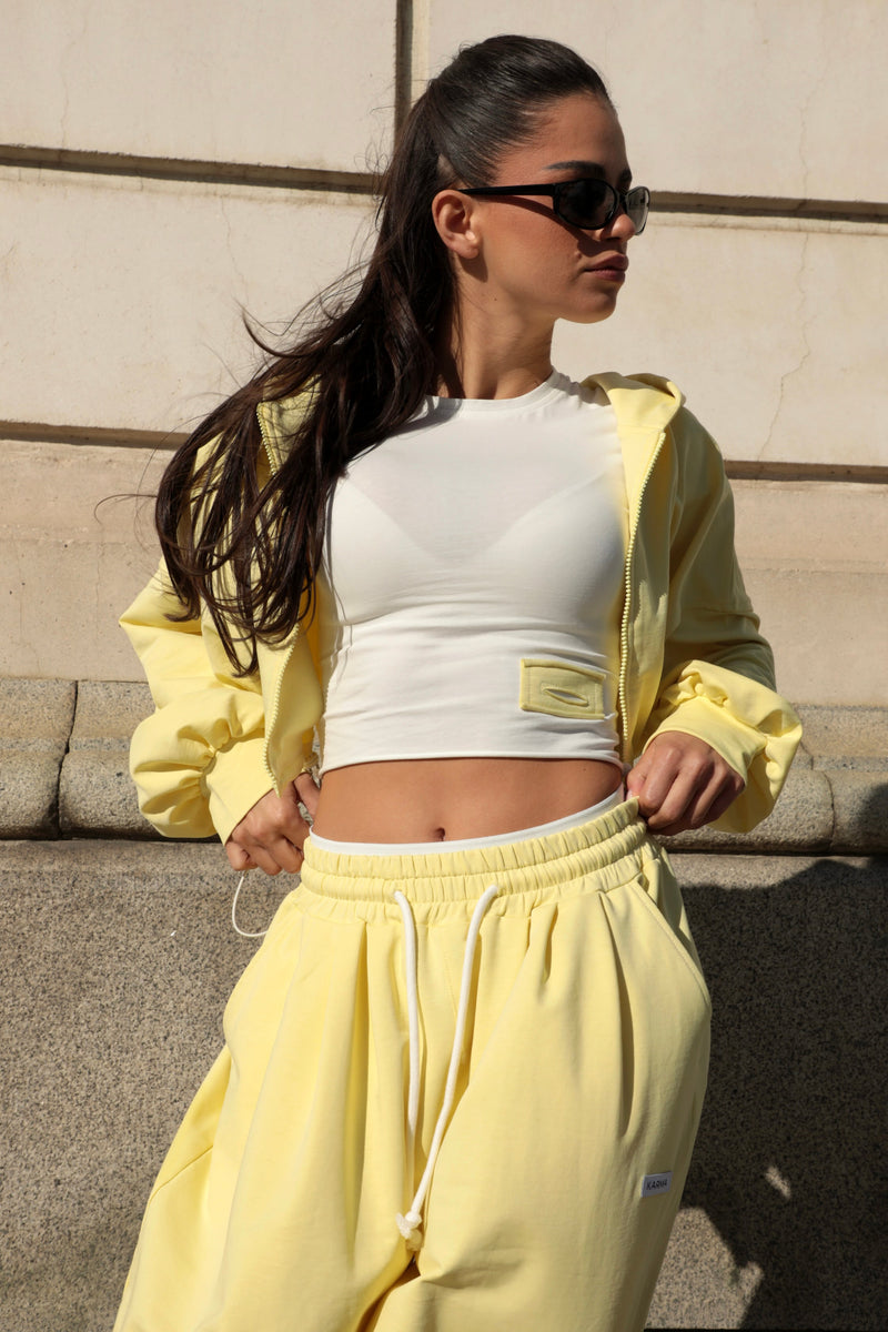 KARMA crop top / Soft Yellow