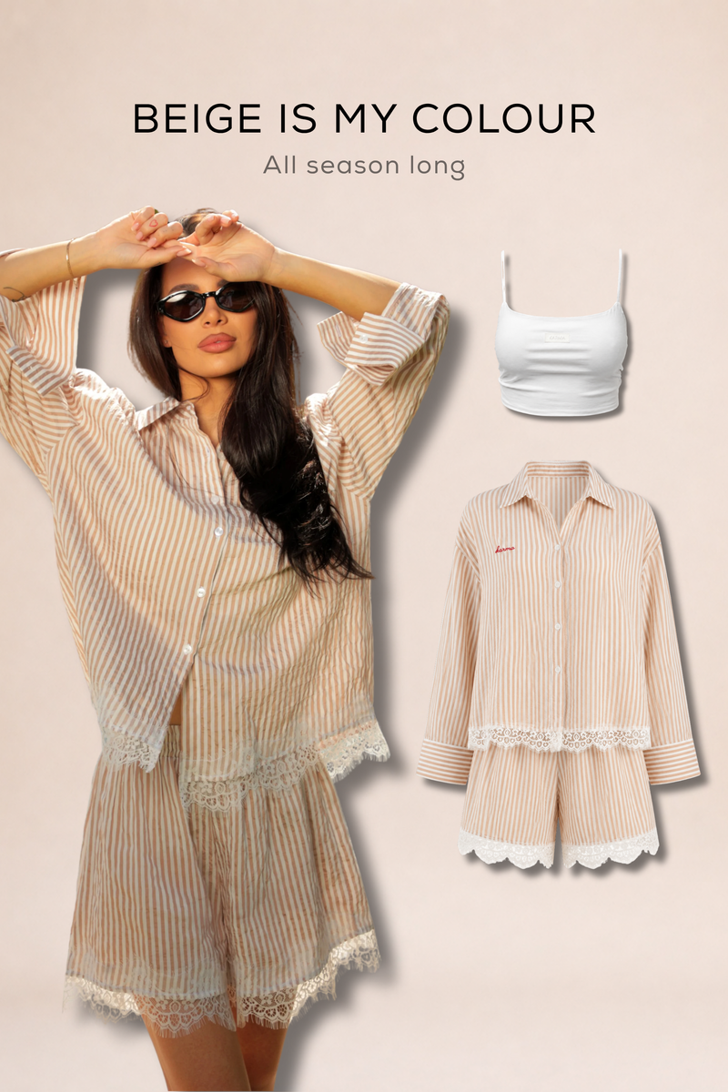 Топ KARMA Basic + Сет She is art / Beige