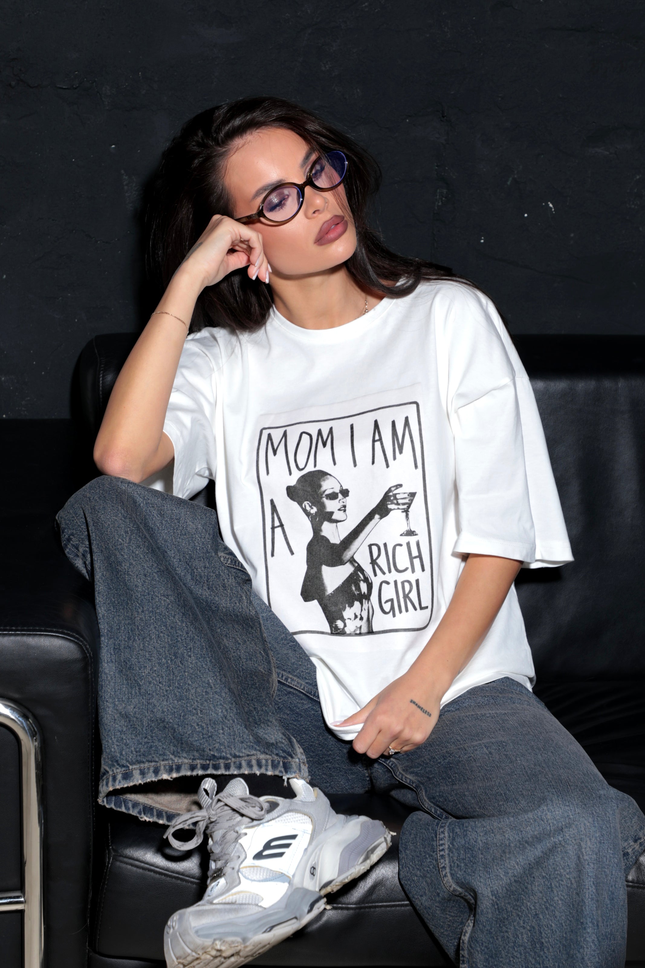 T-shirt Rich Girl / White