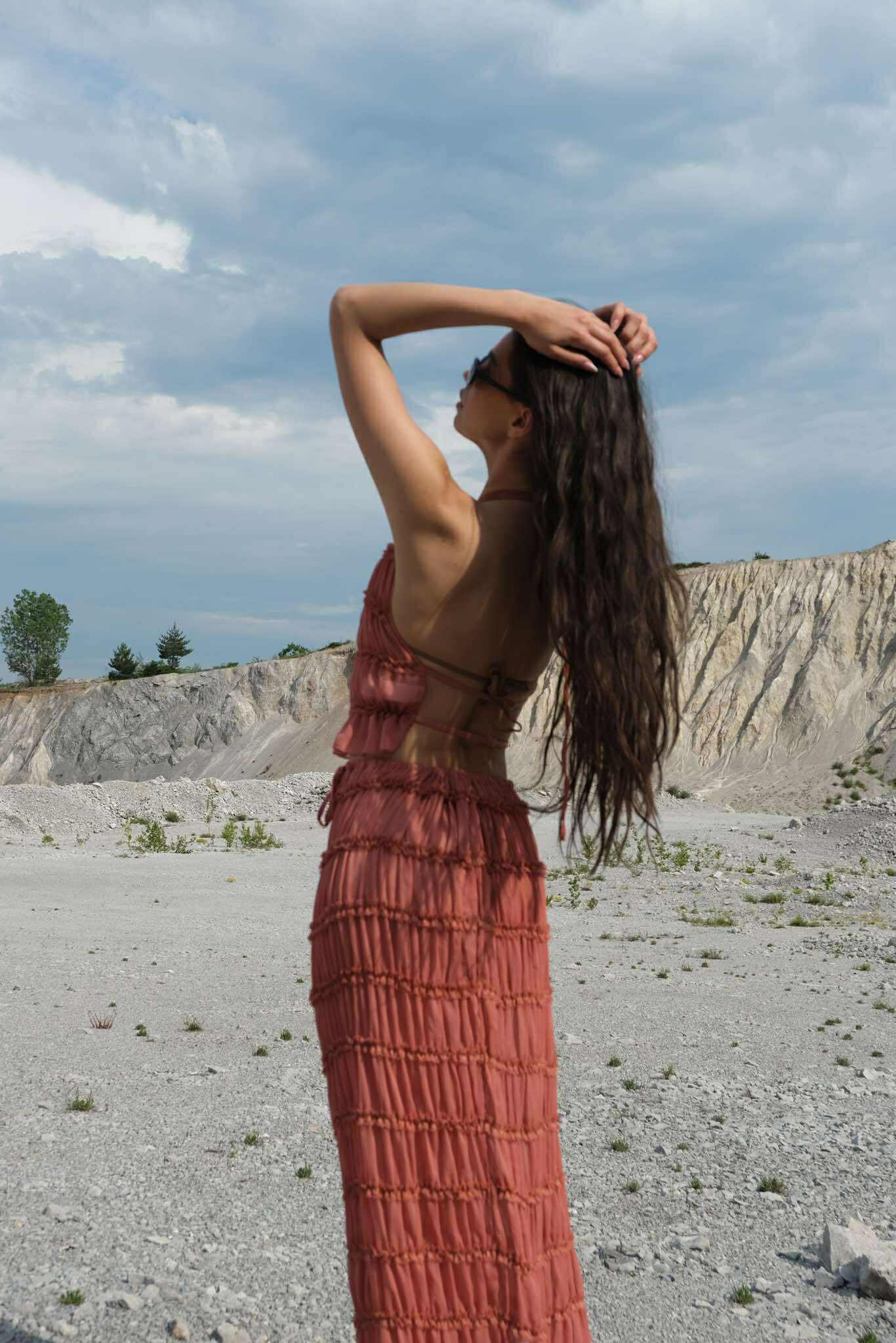 Плажен сет Just a mermaid girl / Rococco red